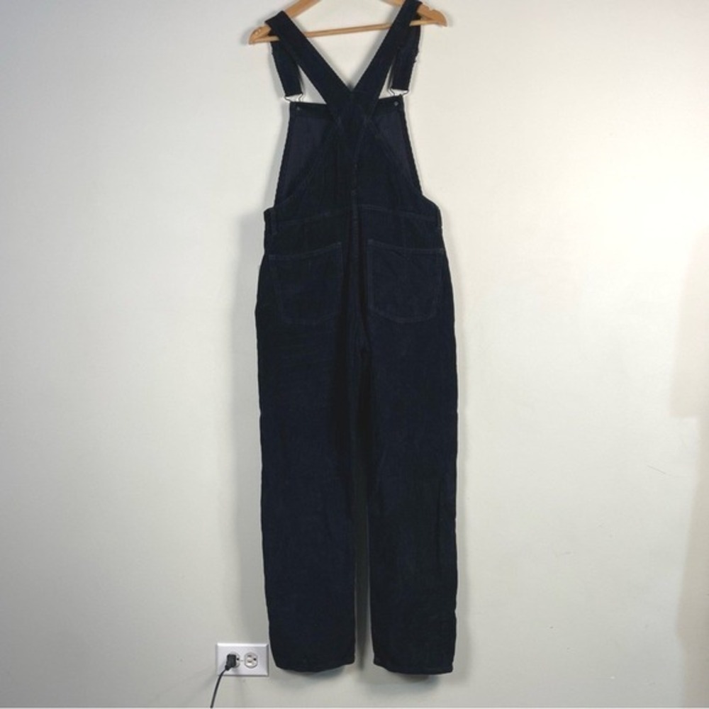 Free People Ziggy Wide Whale Corduroy Bib Overalls Black Size XS NEW Granola - Picture 4 of 7